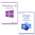 Microsoft Windows 10 Professional + Microsoft Visio 2024 Professional Lizenz für 3 PC